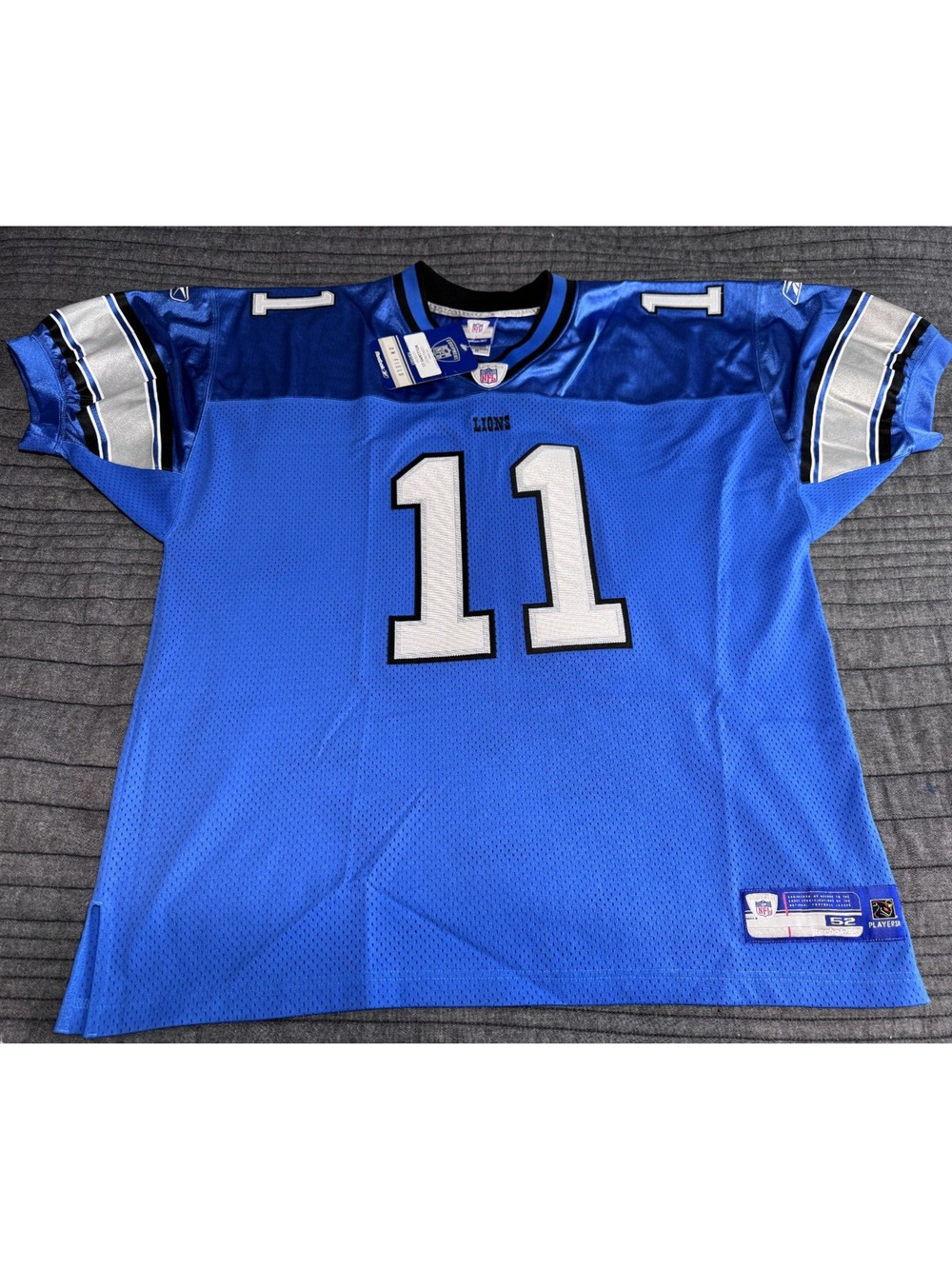 NWT 2002 Roy Williams NFL Detroit Lions Authentic Reebok Home Jersey Sewn 52 2XL